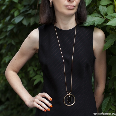 Колье Fiore Luna, BLACK QUARTZ